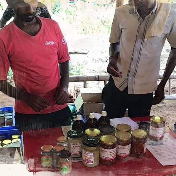 Products from desi cows on display.